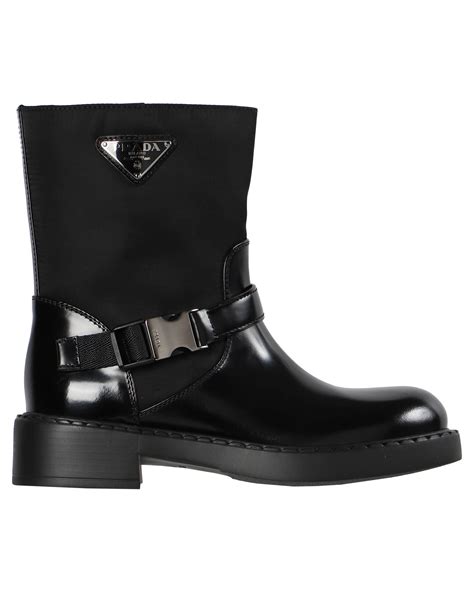 prada damen schuhe stiefeletten schwarz ankle boots blac